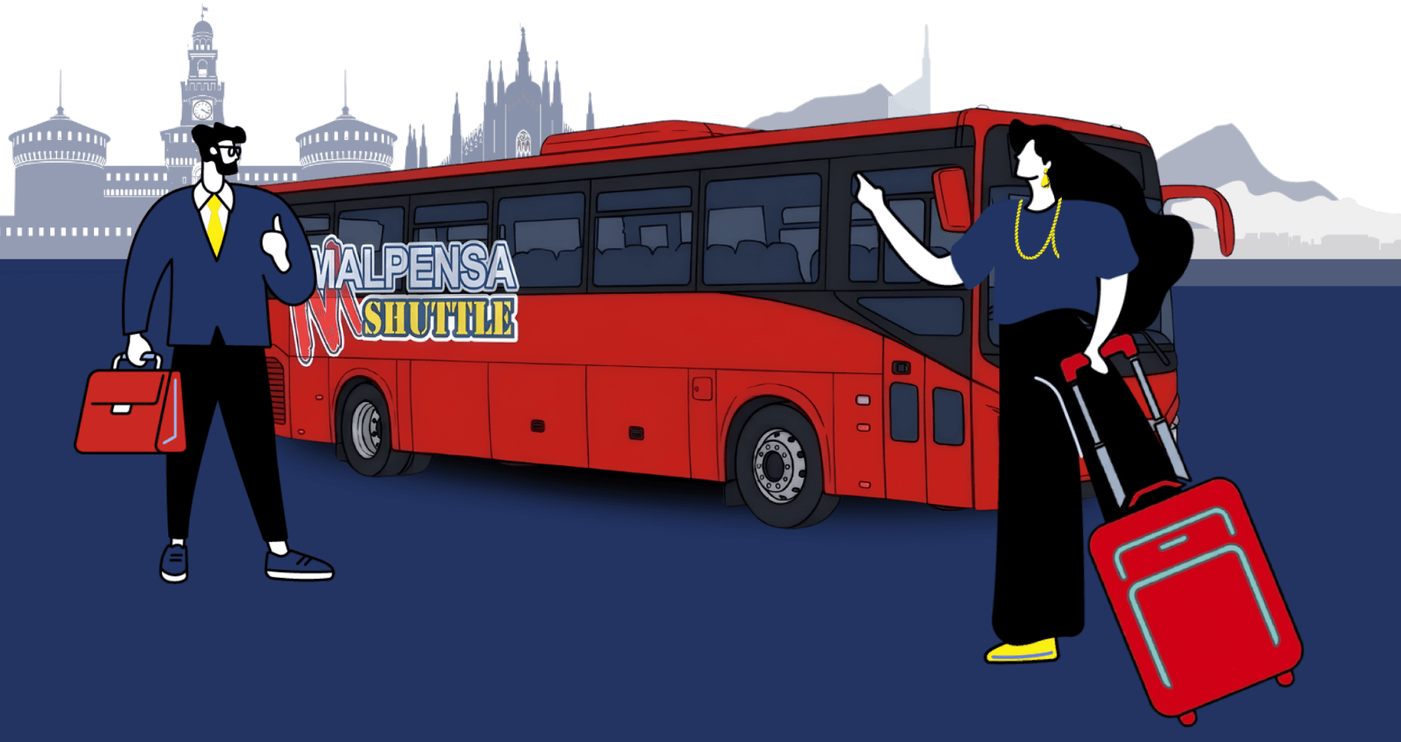 Malpensa Shuttle – bus sulla strada verso l'Aeroporto di Malpensa